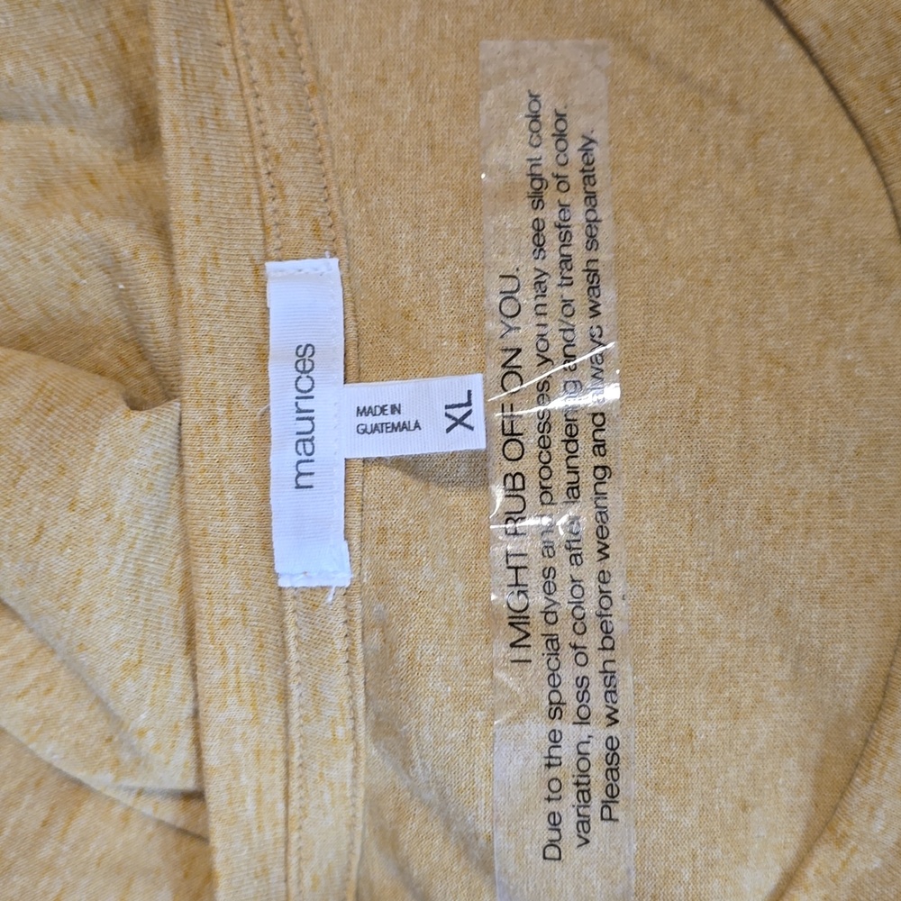 Maurices Mustard Floral "Enjoy the Little Things" CropTop NWOT Boho Floral - Picture 8 of 8